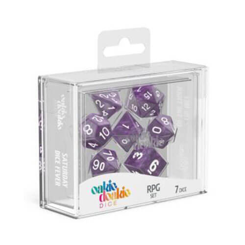 Oakie Doakie Dice dés RPG-Set Marble - Violet (7)