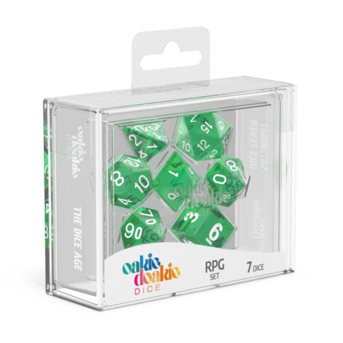 Oakie Doakie Dice dés RPG-Set Translucent - Vert (7)