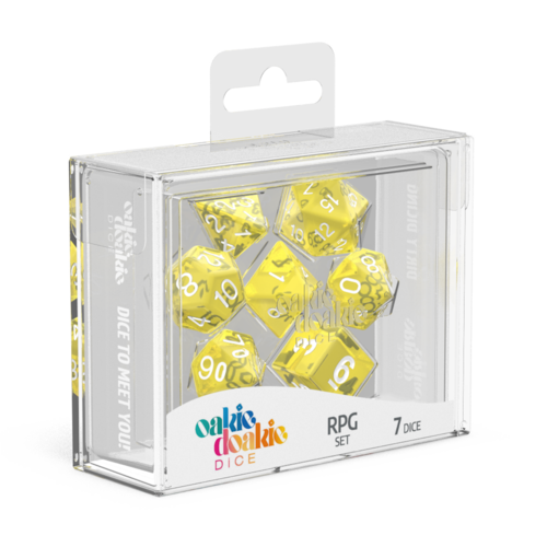 Oakie Doakie Dice dés RPG-Set Translucent - Jaune (7)