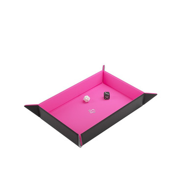 GG : MAGNETIC DICE TRAY RECTANGULAR BLACK/PINK