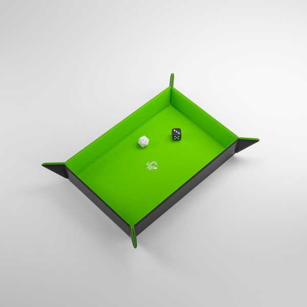 GG : MAGNETIC DICE TRAY RECTANGULAR BLACK/GREEN