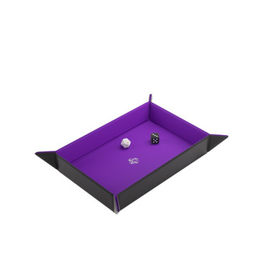 GG : MAGNETIC DICE TRAY RECTANGULAR BLACK/PURPLE