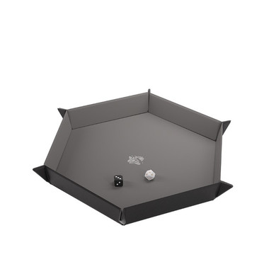 GG : MAGNETIC DICE TRAY HEXAGONAL BLACK/GRAY