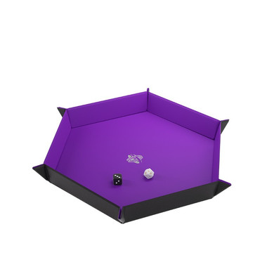 GG : MAGNETIC DICE TRAY HEXAGONAL BLACK/PURPLE