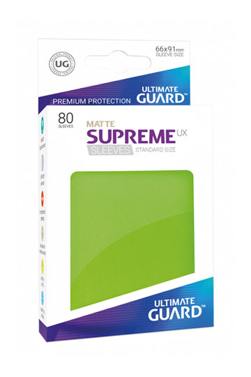 Ultimate Guard 80 pochettes Supreme UX Sleeves taille standard Vert Clair Mat