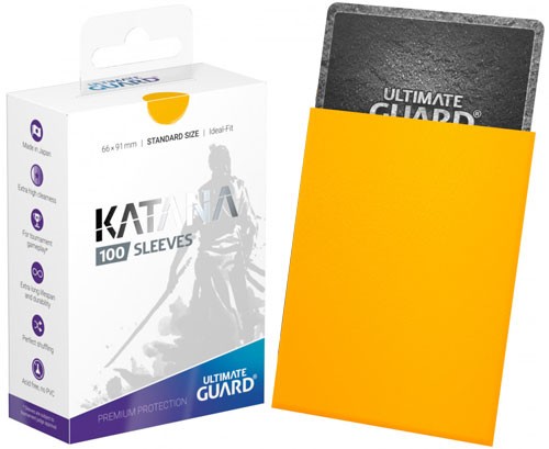 Ultimate Guard 100 pochettes Katana Sleeves taille standard Jaune