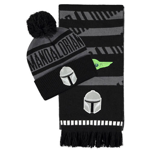 Star Wars : The Mandalorian set bonnet & écharpe Din Djarin and Grogu