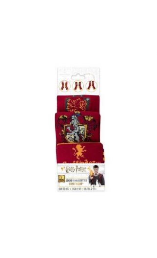 Harry Potter pack 3 paires de chaussettes Gryffindor