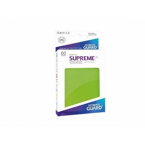 Ultimate Guard 60 pochettes Supreme UX Sleeves format japonais Vert Clair Mat