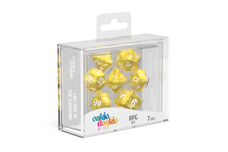 Oakie Doakie Dice dés RPG-Set Marble - Jaune (7)