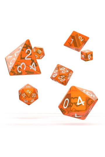 Oakie Doakie Dice dés RPG-Set Translucent - Orange (7)