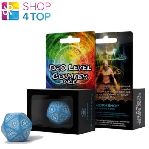 QWORKSHOP - D20 LEVEL COUNTER - BLUE & WHITE