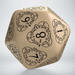 QWORKSHOP - D20 LEVEL COUNTER - Beige/Black