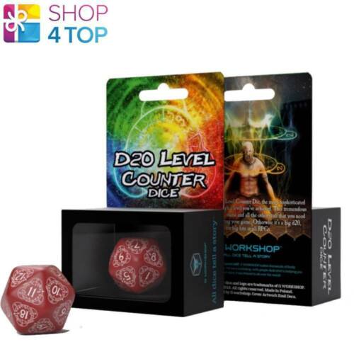 QWORKSHOP - D20 LEVEL COUNTER - Red/White