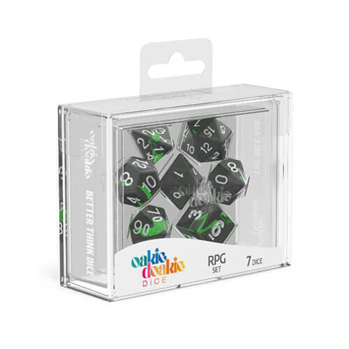 Oakie Doakie Dice dés RPG-Set Enclave - Emerald (7)