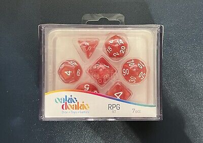 Oakie Doakie Dice dés RPG-Set Marble - Rouge (7)