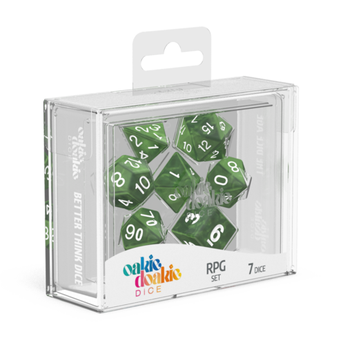 Oakie Doakie Dice dés RPG-Set Marble - Vert (7)