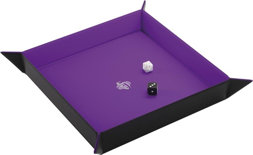 GG : MAGNETIC DICE TRAY SQUARE BLACK/PURPLE