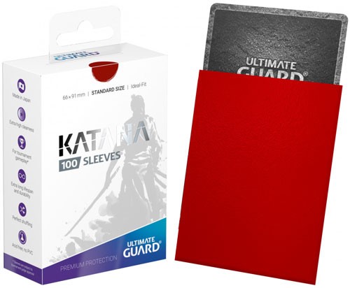 Ultimate Guard 100 pochettes Katana Sleeves taille standard Rouge