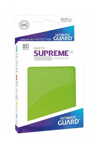 Ultimate Guard 80 pochettes Supreme UX Sleeves taille standard Vert Clair Mat