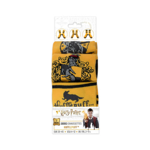 Harry Potter pack 3 paires de chaussettes Hufflepuff