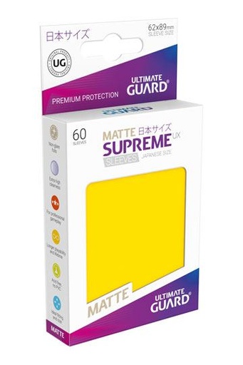 Ultimate Guard 60 pochettes Supreme UX Sleeves format japonais Jaune Mat