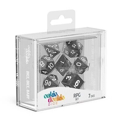 Oakie Doakie Dice dés RPG-Set Marble - Noir (7)