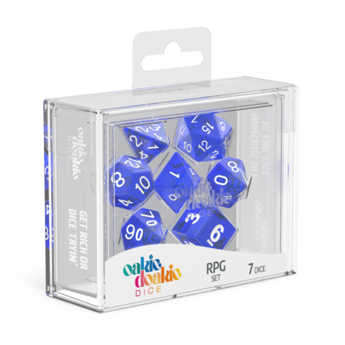 Oakie Doakie Dice dés RPG-Set Translucent - Bleu (7)