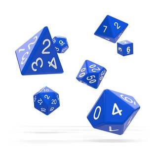 Oakie Doakie Dice dés RPG-Set Solid - Bleu (7)